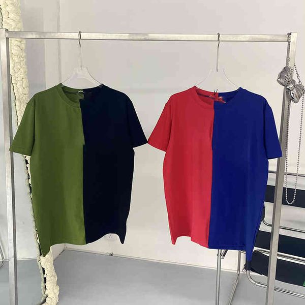 

summer new couple short sleeve joint printing fashion versatile commuter trend 020801 clothing sale, White