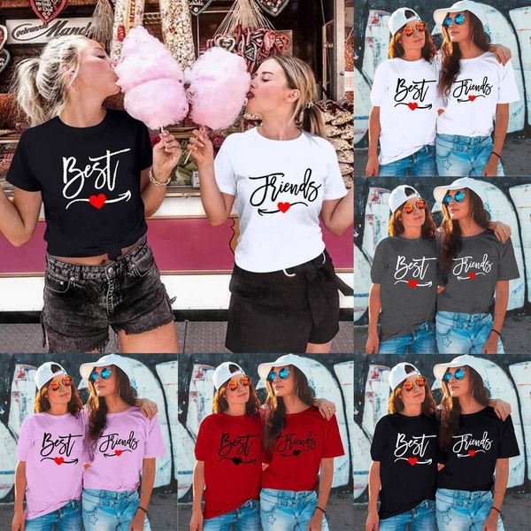 

friends women t shirt fashion short sleeve o neck sister t-shirt graphic tees shirt female sister outfit 2020 woman, White