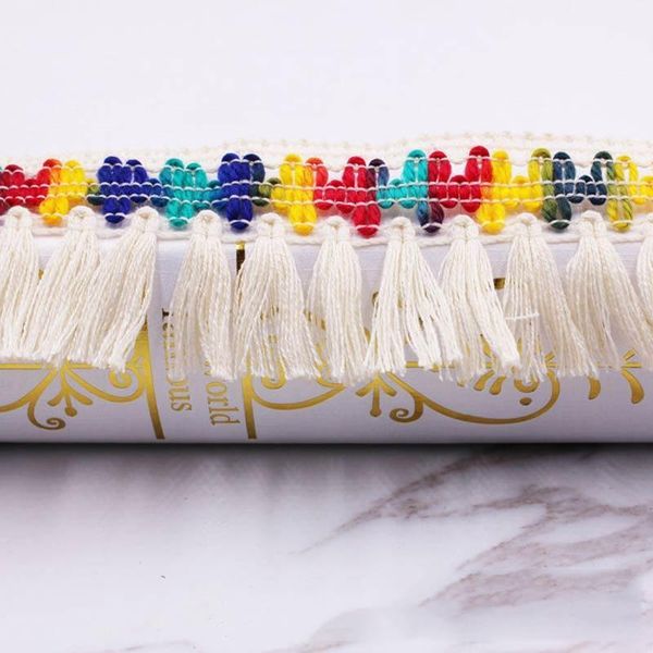 

10yards diy accessories tassel fringe cotton thread lace bohemian tassel trimming fringes for sewing clothes curtains decoration h bbynto