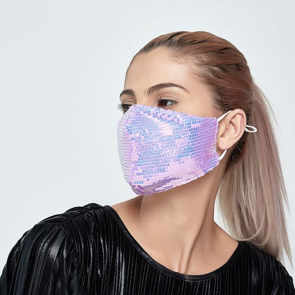 

wripanti-dust sequined club nightclub masks bling outdoor adjustable mouth reuse face mask