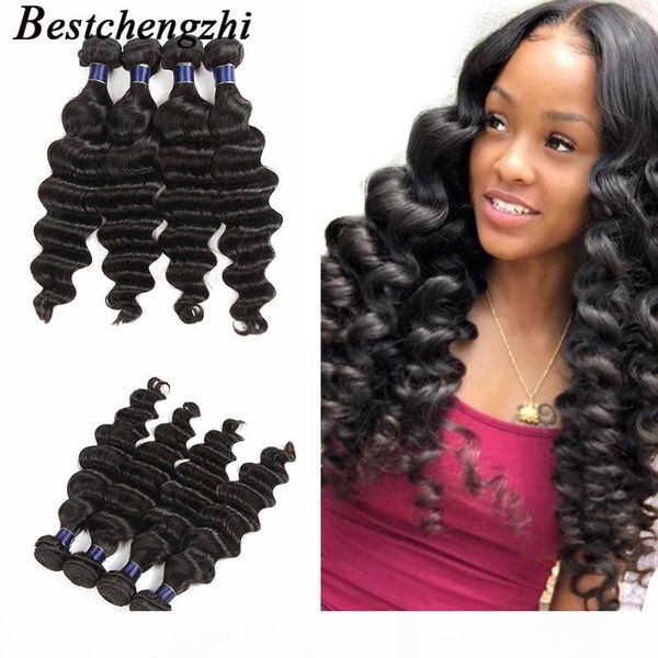 

brazilian virgin hair loose deep brazilian hair weave 4 bundles wet and wavy virgin brazilian curly 4pcs lot straight human hair extensions, Black;brown