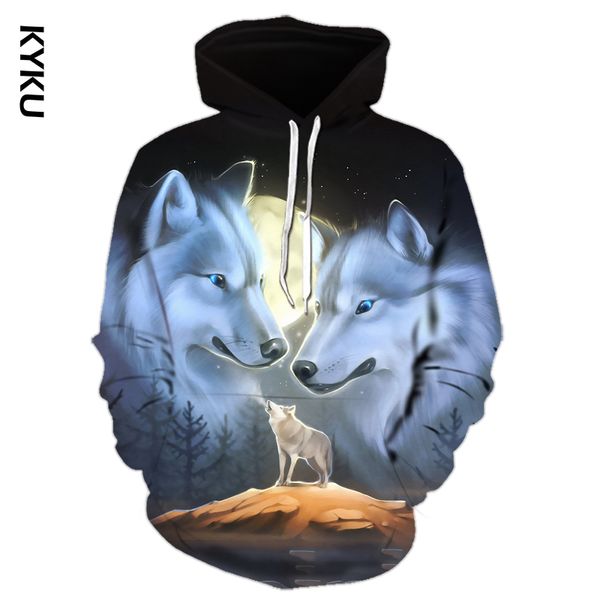 

ruthless wolf warrior 3d printed hoodie brand sweatshirt girl and wolf story pullover fashion streetwear asian size s-6xl, Black