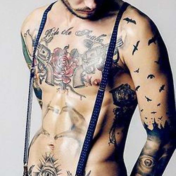 

mechanical full arm tattoo stickers waterproof flower arm men and women tattoo stickers waterproof durable tattoo design full flower arm