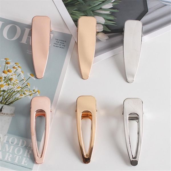 

1шт элегантного клип матового металла шпилька женщины ретро волосы гладких лица челка клип водослив barrettes убор аксессуары для волос кпта