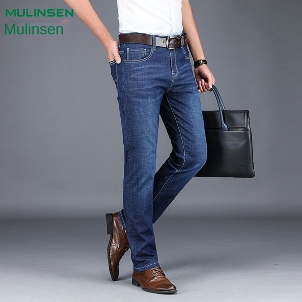 

z5jiq mulinson size spring summer men's stretch slim solid color men's pants and jeans trousers straight jeans business large 2019, Blue