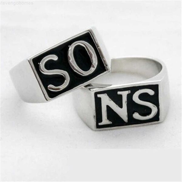 

steel popular band so stainless ns wedding biker motor ring, Silver