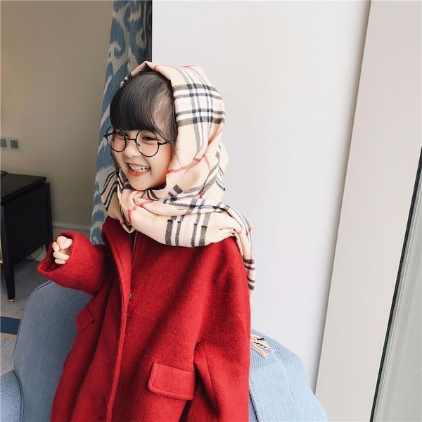 

korean fashion children scarf ins wild thickened cashmere scarf child autumn and winter warm s myrtle store, Blue;gray