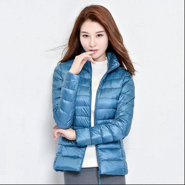 

women winter coat 2021 new fashion 90% white duck down jacket ultralight portable slim down coat female winter 6xl 7xl, Black