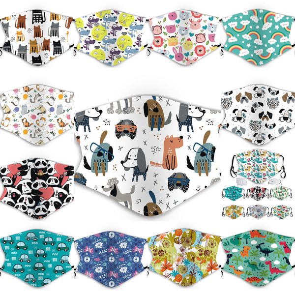 

dhl designer fashion kids face masks children's cartoon pm2.5 anti-fog haze dust-proof protection washable hanging ear mask 2 nb0ts