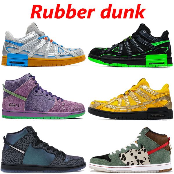 

new white x rubber dunk men women running shoes black volt hornet university gold silver blue dog walker sneakers reverse skunk trainers