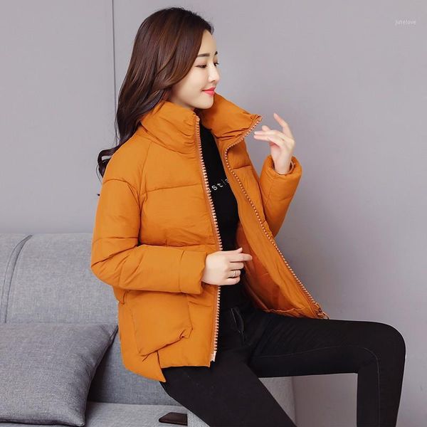 

timis li winter women jacket casual solid medium thick warm parkas jackets female pocket sintepon snow coats1, Black