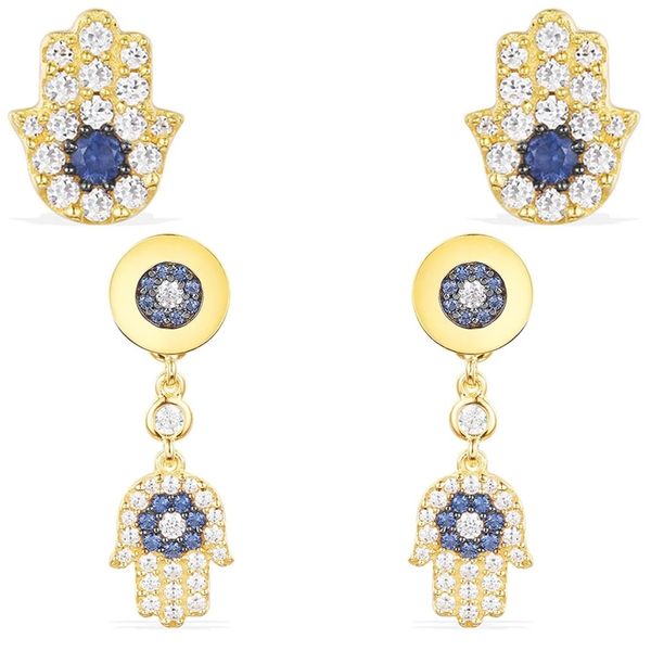 

2021 new high-quality temperament magic eye-shaped palm golden palm fashion earrings feminine charm jewelry jewelry 857, Golden;silver