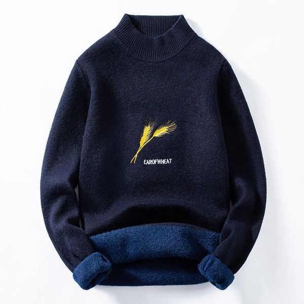 

3xl men's classic slim-fit basic turtleneck sweater long sleeve pullover fleece autumn winter streetwear warm men clothing, White;black
