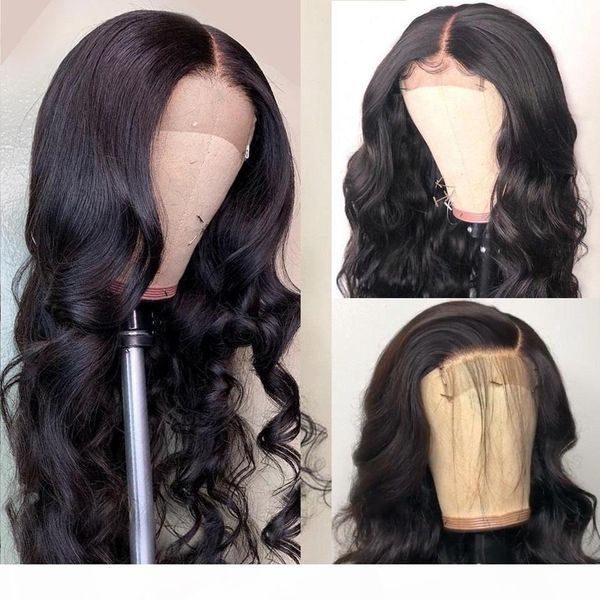 

virgin hair 4x4 lace closure wig body wave beauty wigs preplucked with baby hair brazilian indian malaysian hair wigs, Black;brown