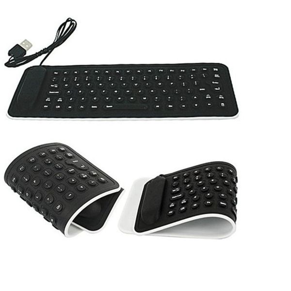 

keyboards functionable keypad portable usb mini flexible silicone for pc keyboard foldable for lapnotebook black a8 lj200922