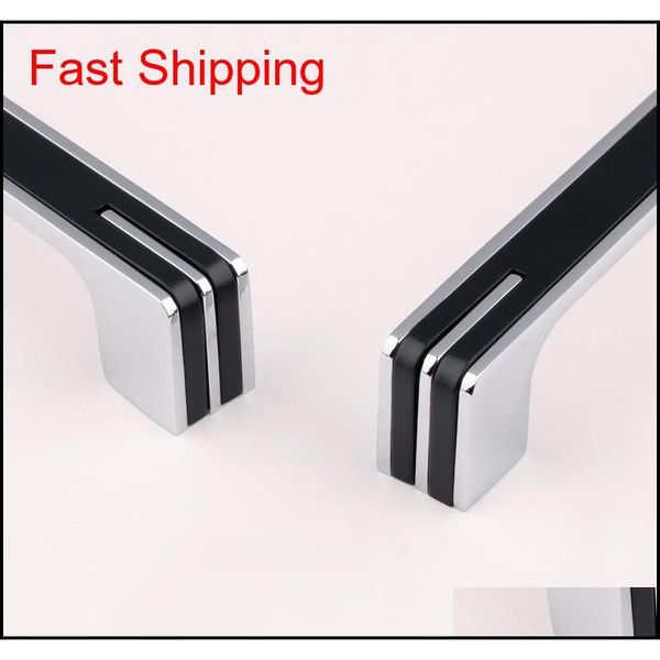 

96 128 160mm modern simple fashion furniture decoration handles silver black kitchen cabinet dresser wardrobe doo qyljba bdenet
