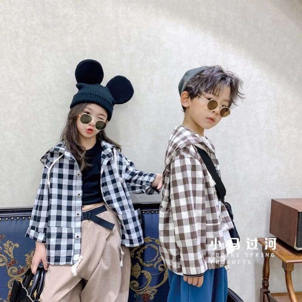 

and plaid hoodie for boys hooded korean girls, Black