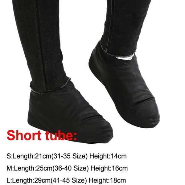 

1 pair reusable non-slip rain outdoor latex shoe cover rainy day waterproof thickening non-slip wear fo jlltrc