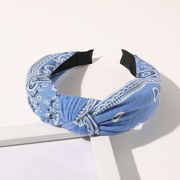 

vintage cashew flower print wide headband for women hip hop cross knotted hair hoop headwrap stretch hairband hair accessories q jllnci