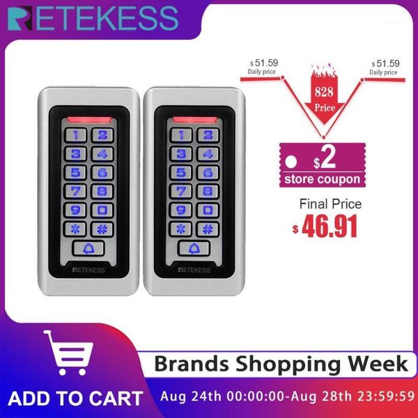 

fingerprint access control 2pcs retekess t-ac03 keypad rfid system proximity card standalone 2000 users door waterproof case1