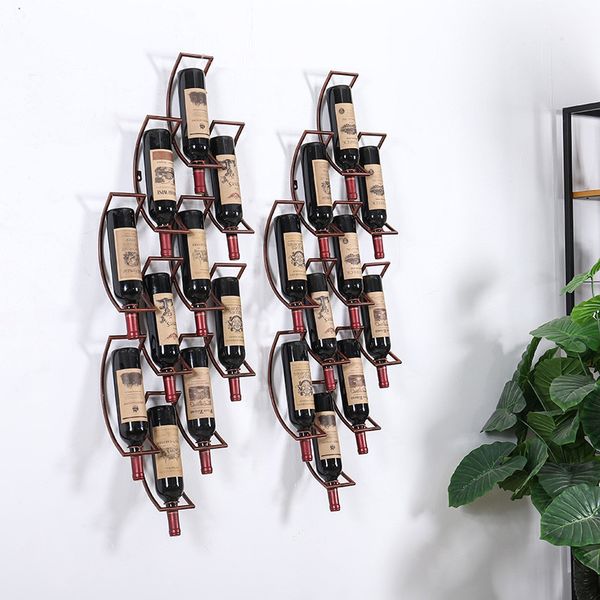 

10 bottles creative wine rack living room hanging family dining room iron wine rack simple wall mounted wine cabinet