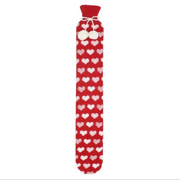 

74x14cm removable cover fur rubber water bottle 2l extra long christmas water bottles bag for waist hand foot warming jllmaa