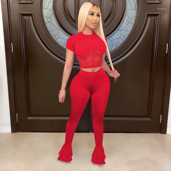 

2 piece set women two piece set summer clothes crop pants two pieces sets women outfits sexy1, White