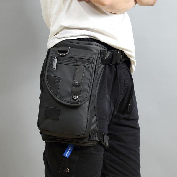

men fanny waist pack waterproof leg bag drop messenger shoulder bags travel motorcycle tactical chest pouch bum hip belt purse