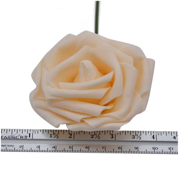 

20pcs/lot 8cm artificial flowers pe foam rose fake flowers head for home wedding flower bride bouquet de jllxys