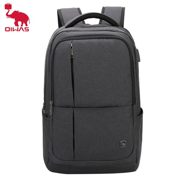 

oiwas 17 inch lapbackpack with usb charging men's backpack large capacity business daypack bookbag for women teenages travel c1008