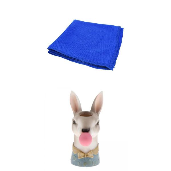 

resin animal head dry flower vase planter pot office ornament rabbit