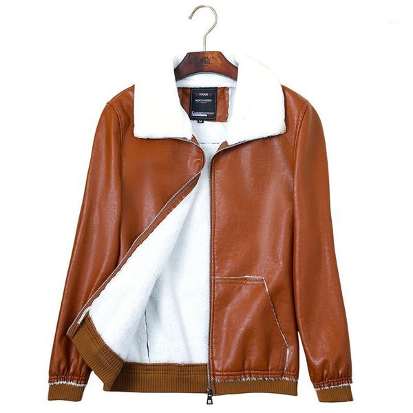 

new loose pu faux leather jacket women classic moto biker jacket winter autumn fur lining lady basic coat plus size outerwear1, Black