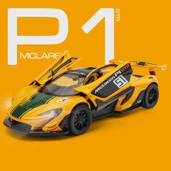 Venda Quente Alta Simulação Supercarn McLaren P1 Modelo de Carro 1:32 Liga Retire Back Kid Car Brinquedo 2 Porta Aberta Presentes Crianças Atacado LJ200930