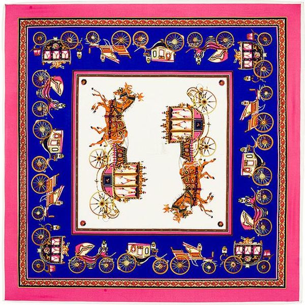 

scarves 100cm*100cm 100% twill silk euro brand horse and carriage women square scarf spring femal shawl 3111, Blue;gray
