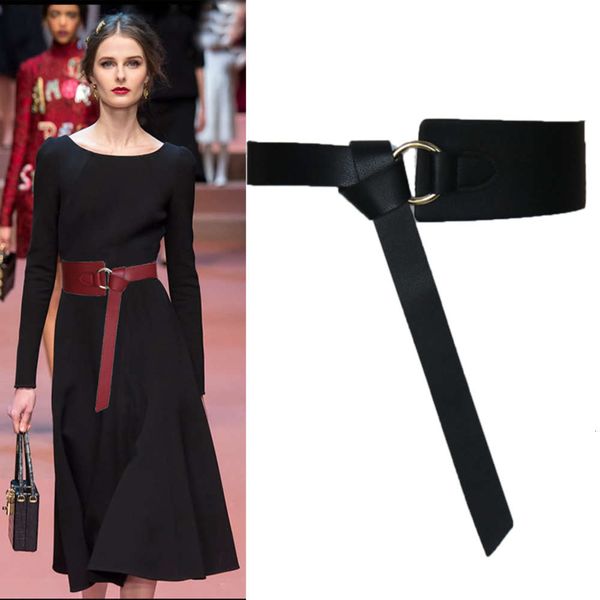 

women's new round button knot wide fashion versatile decorative coat sweater korean version with skirt belt, Black;brown