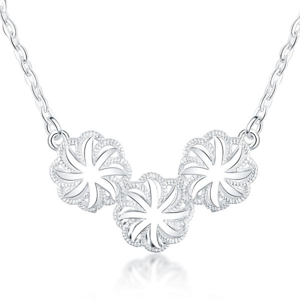 

ln024 new silver color necklace jewelry women wedding fashion charms pendant necklace christmas giftb h sqcecy