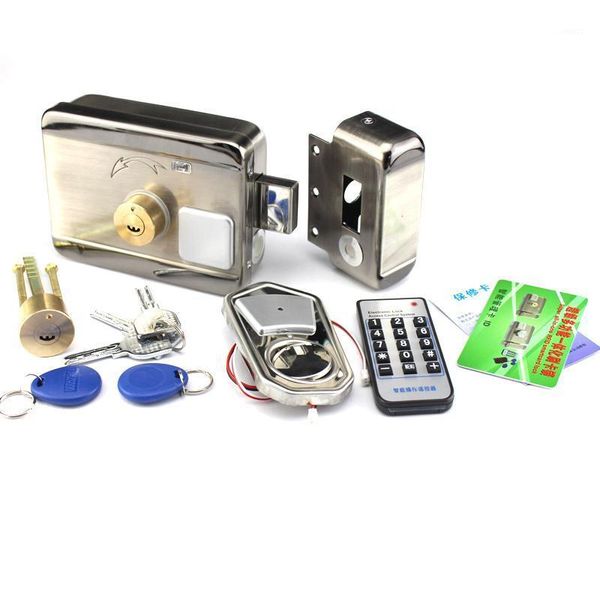 

home used dc12v metal dc12v 125khz rfid id card electric lock door lock motor support intercom support remote control1
