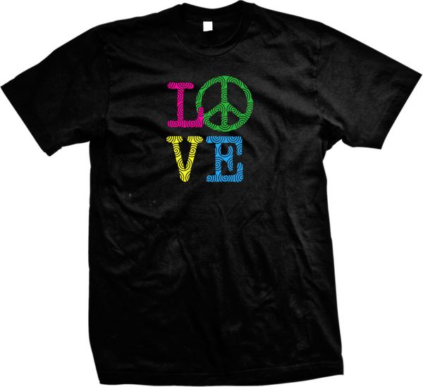

love peace sign psychadellic hippie flowerchild cool casual pride men fashion sport hooded sweatshirt hoodie t shirt
