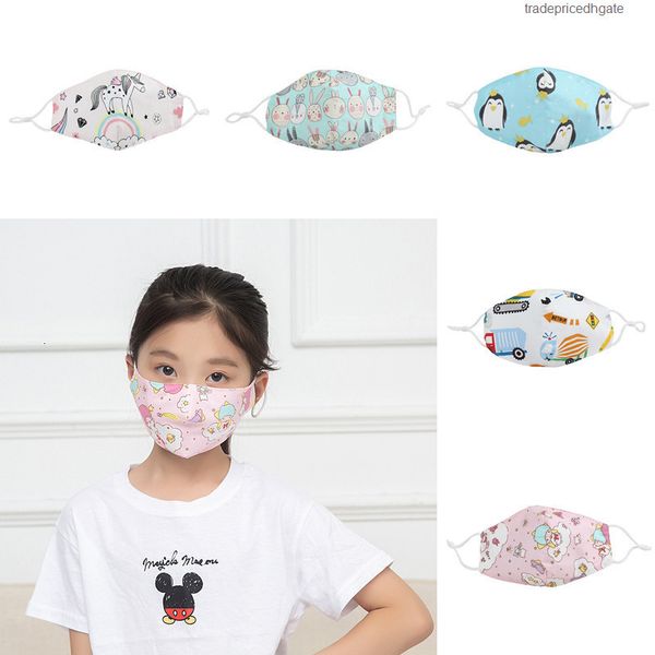 

face kids unicorn printed cartoon animal dust washable mouth masks reusable mask protective chil