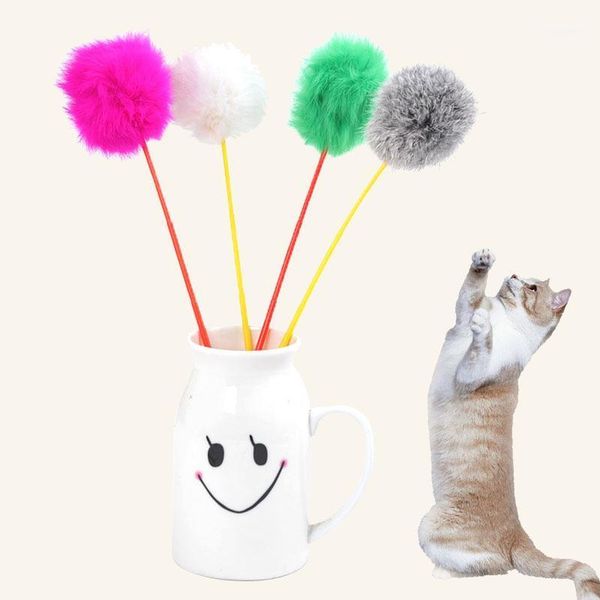 

cat toys kitten pet toy wand teaser rods hair ball interactive play fun cats products for pets training1