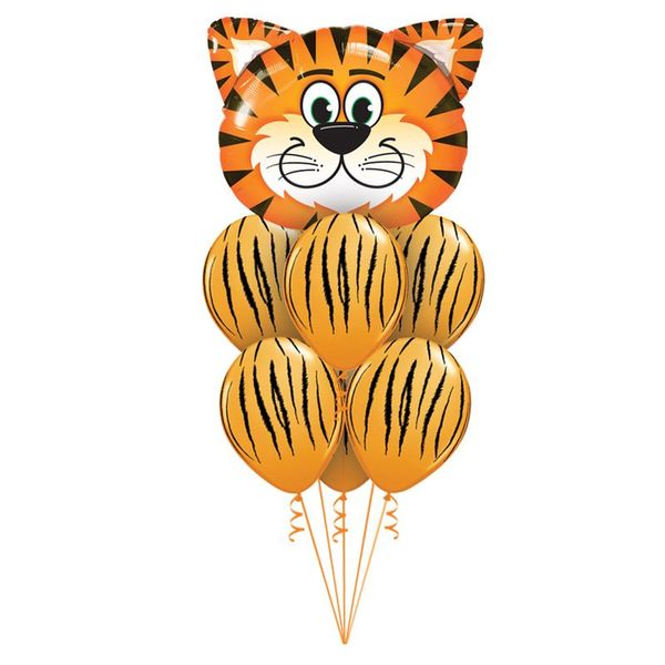 

7 pcs/lot tiger zebra cow animal air helium latex balloon for kids gift birthday party decor animal zoo theme supplies toys