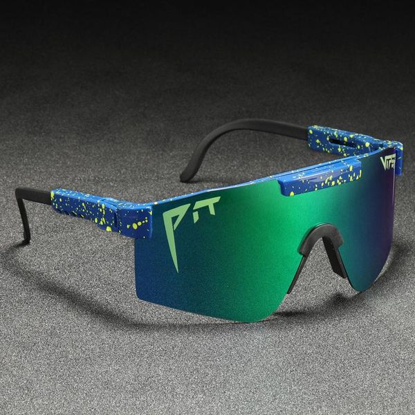 

pit viper cool mirror polarized sunglasses men tr90 anti resistance safety goggle women overized shades with box, White;black