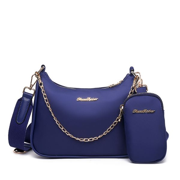

handbag crossbody bag shoulder bag purse handbag nylon leather tote bags fashion baguette bag for women purses blue