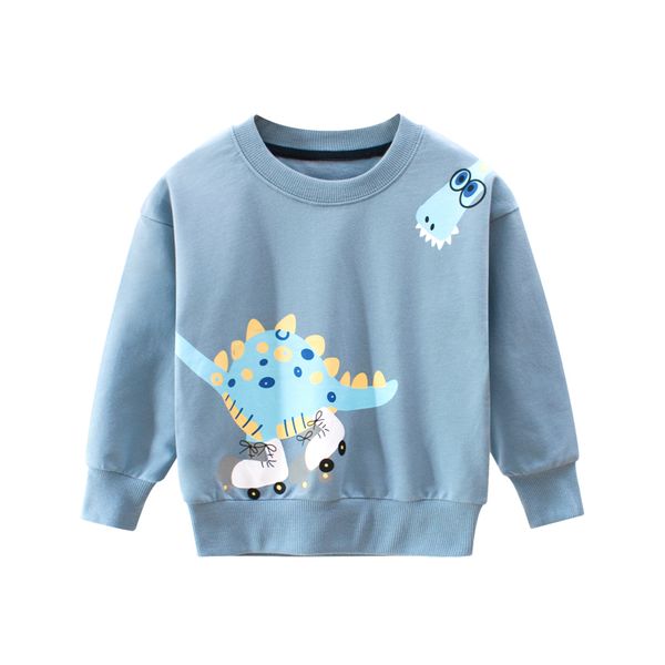 

hoodies sweatshirts girl baby-boys kids children's autumn cotton toddler clothing clothes print cartoon spring dinosaur lj200811, Black