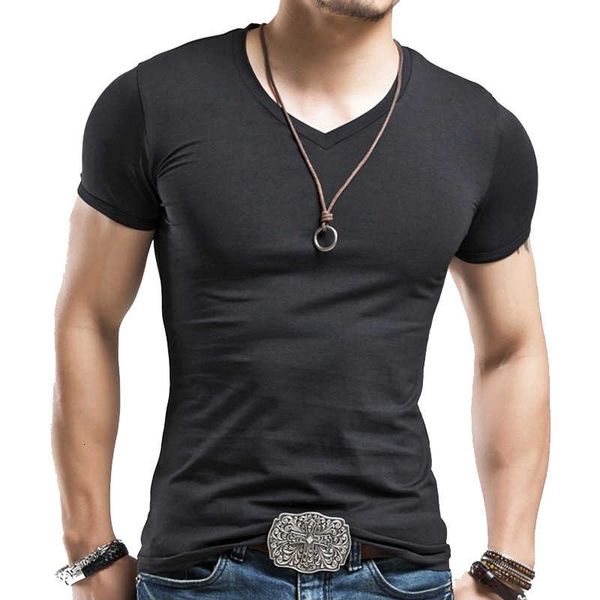 

goods in great demandmen's tees summer new cotton v neck short sleeve t shirts men fashion trends fitness tshirt ing, White;black