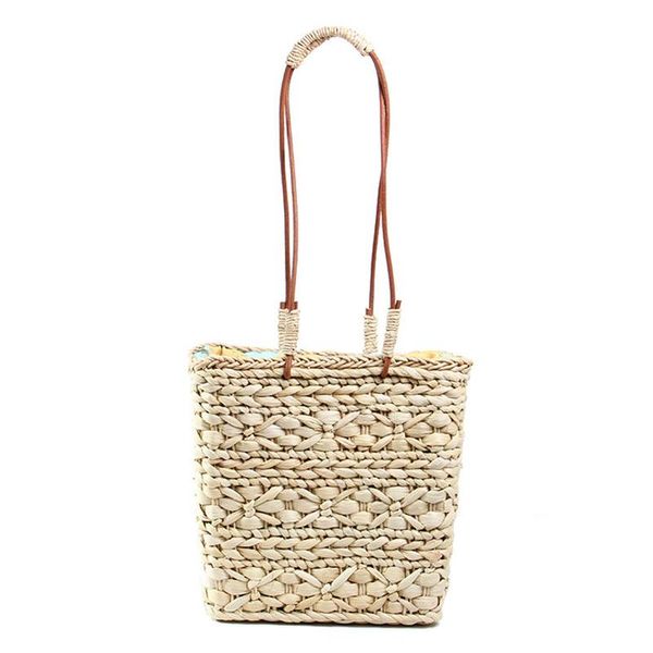 

new women beach bag over shoulder woven handbag female large bag straw casual crossbody lady brand designer knit tote