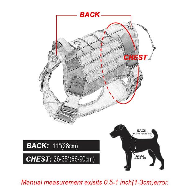

military tactical dog harness k9 working dog vest nylon bungee leash lead training running for medium large dogs german sqcbhf