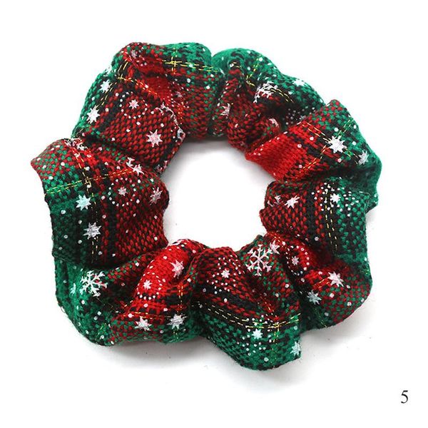 

2021 new year christmas hair scrunchies elastic handmade headbands hair ropes ponytail holder headwear ornament hair accessories q sqcqyz