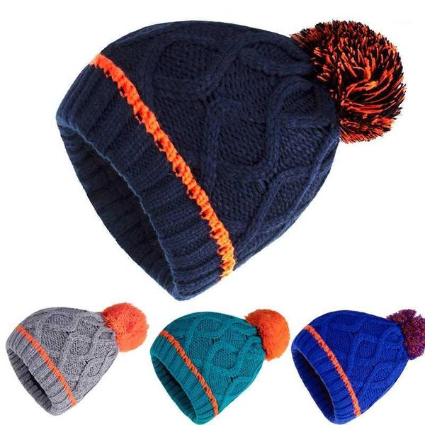 

beanies winter hat boy girl beanie teen knit pompom fleece warm autumn skiing outdoor head accessory for toddlers spring1