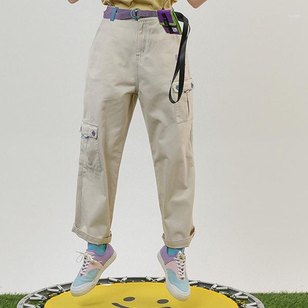 

2020 summer new casual women cotton pants capris full length ladies high waist straight leg female trousers1, Black;white